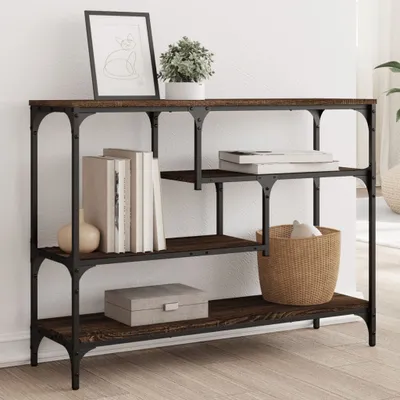 Produktbild von BEI CLORIS Konsolentisch Braun Eichen-Optik 100x30x75 cm Holzwerkstoff - Konsolentische Neu4501544 1parcel