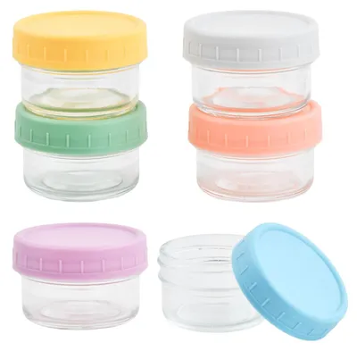 6er-Set luftdichte Glasbehälter 80 ml, BPA-frei