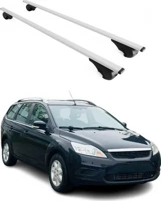 Produktbild von Dachträger Grundtäger für Ford Focus Turnier 2004-2011 75kg Metall Silber 2 tlg