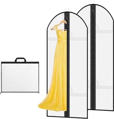 Immagine prodotto di Copribaglio per abiti da sera, 180x60 cm, bianco, idrorepellente