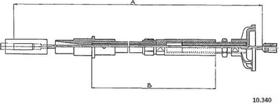 Produktbild von METZGER 10.340 Kupplungsseil Seilzug für VW GOLF II (19E, 1G1)