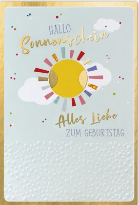 Produktbild von Geburtstag - Glückwunschkarte im Format 11,5 x 17 cm mit Umschlag