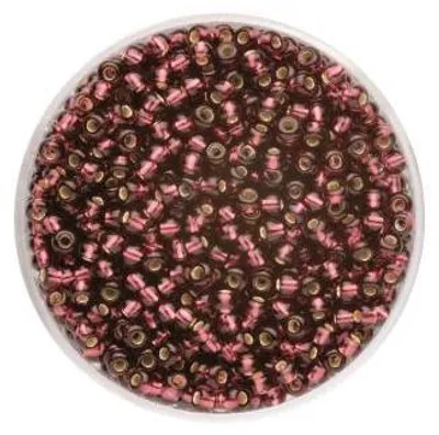 Produktbild von Glorex Rocailles Silbereinzug 2,6 mm 17 g, dunkellila