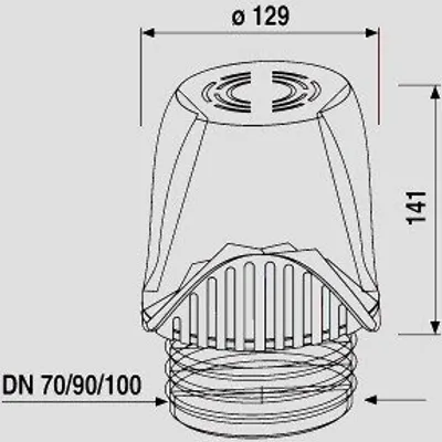 Produktbild von Sanit Rohrbelüfter ventilair duplex DN 70-100 11.028.00..0099