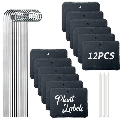 Productafbeelding van Solidchoice - Set van 12 Rectangular Plant Labels voor Tuin en Planten