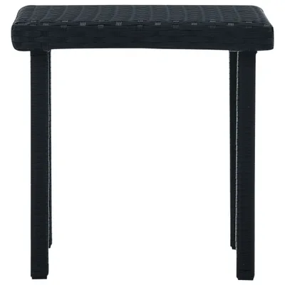 Zdjęcie produktu dla vidaXL Stolik ogrodowy czarny 40×40×40 cm z polirattanu