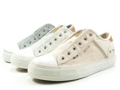 Produktbild von Mustang Damen Canvas Slip-on 1272-401 Slipper Sneaker, Größe:38 EU, Farbe:Grau