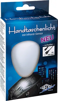 Produktbild von WEDO Aufladbares LED-Handtaschenlicht 2 LEDs & IR-Sensor weiß