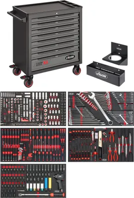 Produktbild von VIGOR Werkstattwagen Series XL Kunststoff-Arbeitsplatte mit Sortiment V4481/466