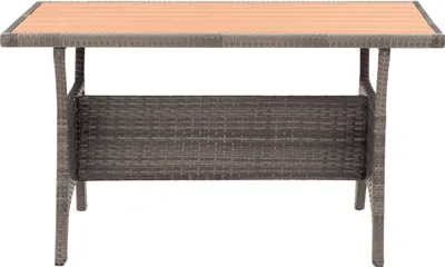 Immagine prodotto di vidaXL Gartentisch Grau 120x70x66 cm Poly Rattan