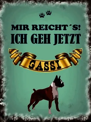 Produktbild von vianmo Holzschild 40x30 cm mir reicht`s ich geh gassi Hund