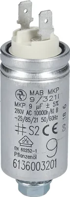 Produktbild von Kondensator 9µF BOSCH 00416450 für Umwälzpumpe Geschirrspüler