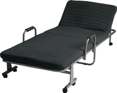Produktbild von Klappbare Gästeliege mit verstellbarer Rückenlehne Gästebett Grau
