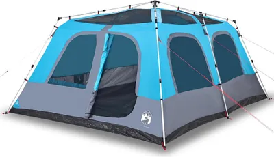 Produktbild von vidaXL Kuppel-Familienzelt 10 Personen Blau Quick Release