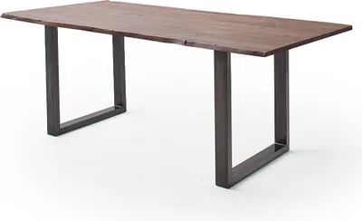 Produktbild von Baumkantentisch >Calabria< in Akazie walnuss / antik - 180x76,5x90 (BxHxT)