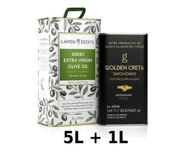 Produktbild von OREA Feinkost, Natives griechisches Olivenöl extra, Kreta – Vorteilspaket: 5 L + 1 L (insgesamt 6 L), kaltgepresst