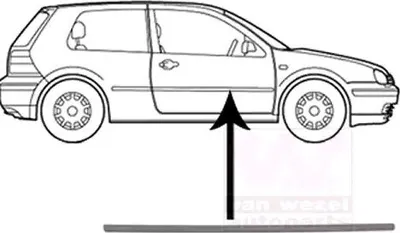 Produktbild von VAN WEZEL Zierleiste für die Tür Vorne Rechts Leiste für VW Golf IV Schrägheck (1J1) 5888408