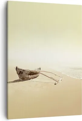 Produktbild von Bild auf Leinwand - Leinwandbild - Einteilig - £ódŸ Wrack Meer - 50x70cm - Wand Bild - Wanddeko - Wandbilder - Leinwanddruck - Kunstdruck - Wanddekoration - Leinwand bilder - Wandbild - PA50x70-5123
