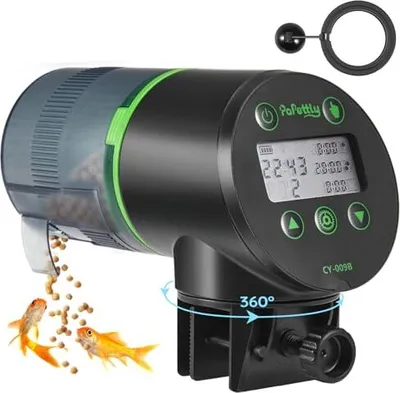 Produktbild von Automatisches Aquarium für Fischfuttermittel, Aquariumbatterie, 200 ml, 2 AAA -Batterien, Lebensmittelschwimmring inbegriffen
