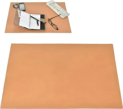Produktbild von Ruitertassen Schreibunterlage Leder Schreibtischauflage 60x40cm Unterlage Schreibauflage Matte natur braun
