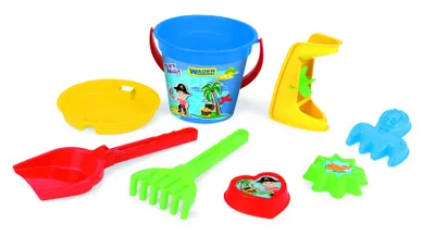 Produktbild von strandset mit Eimer 14,5 cm 8-teilig mehrfarbig