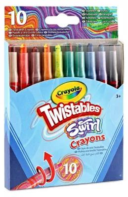 Immagine prodotto di Pastelli a cera Twistable Swirl, 4 colori in 1, confezione da 10