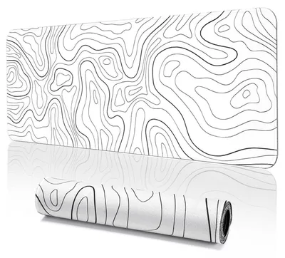 Image de Grand tapis de souris gaming, dimensions 800 x 300 x 3 mm, avec base en caoutchouc et bords cousus