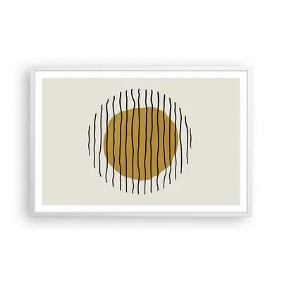 Produktbild von Gerahmtes Poster - Weißer Rahmen - Modern Piece Linear - 91,5x61 cm - Wand Bild - Wanddeko - Wandbilder - Kunstposter - Wandposter - Bilderrahmen - Bilder - Kunstdruck Wanddekoration - P2WAA91x61-4793