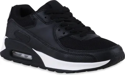 Produktbild von Mytrendshoe Damen Laufschuhe Profilsohle Sportschuhe Neon Turnschuhe 810581, Farbe: Schwarz, Größe: 38