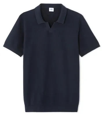 Produktbild von Mepic Herren Poloshirt, strukturiert, kurze Ärmel, Kubakragen, Größe M