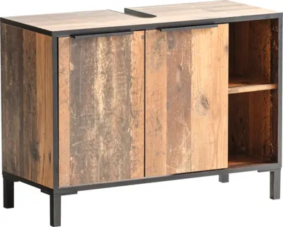 Obrázok produktu pre Kúpeľňová skrinka pod umývadlo Möbelpartner Jaap dark oak 79,8 x 49,3 x 33 cm