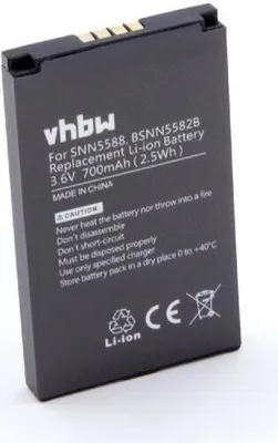 Produktbild von vhbw Akku Ersatz für Motorola BSNN5582B, SNN5588 für Handy Smartphone Telefon (700 mAh, 3,7 V, Li-Ion)
