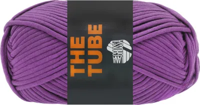 Image de Lana Grossa THE TUBE 200 g de fil tubulaire doux & garni (Ø env. 4-5 mm) idéal pour les accessoires de maison et les sacs 114 m couleur 020 - Viola
