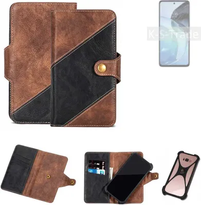 Produktbild von K-S-Trade Handyhülle Schutzhülle Bookstyle Case kompatibel mit Motorola Moto G72 Klapphülle Cover Hülle Schutztasche 1x