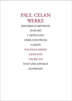 Obrázek produktu pro Nachgelassene Gedichte 1968 - 1970