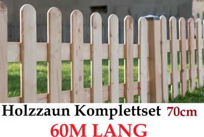 Produktbild von Gartenzaun 70cm x 60m Sibirische Lärche From Zaun-Set