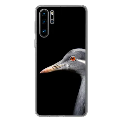 Produktbild von MuchoWow® Handyhülle Schutzhülle Hülle für Huawei P30 Pro Kraniche auf schwarzem Hintergrund Silikon Softcase Handy Hülle