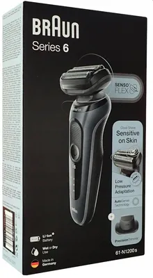 Produktbild von Braun Series 6 61-N1200s Rasierer 3 Flexible Klingen Auto-Sense + Trimmer