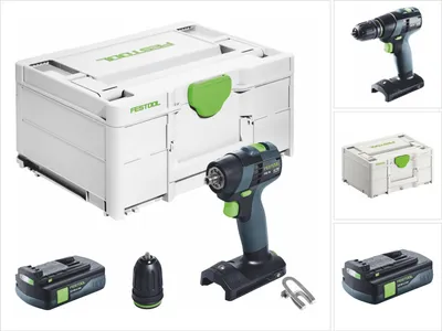Obrázek produktu pro Akumulátorový vrtací šroubovák Festool TXS 18-Basic 18 V 40 Nm bez kartáčů + 1x akumulátor 3,0 Ah + systainer - bez nabíječky