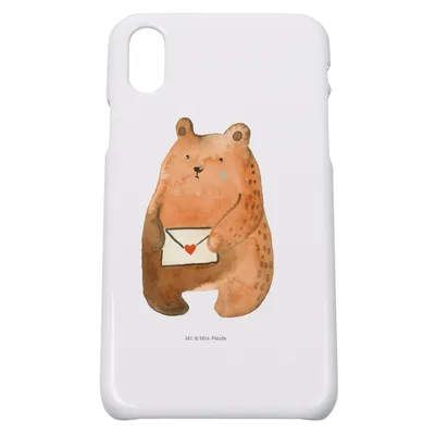 Produktbild von Mr. & Mrs. Panda Iphone 10 Handyhülle Bär Liebesbrief - Weiß - Geschenk, Hülle, Sehnsucht, Freund, Teddy, Cover, Freundin, X, Vermissen, Handy