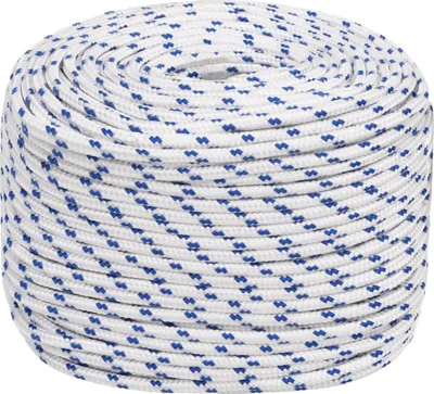Image de vidaXL Corde de bateau blanc 8 mm 50 m polypropylène