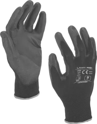 Obrázok produktu pre Pu-Handschuhe Schwarz L230508P, 12 Paar, "8", Ce, Lahti