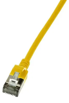 Zdjęcie produktu dla LogiLink CQ9037S, 1 m, Cat6a, S/FTP (S-STP), RJ-45, RJ-45, Żółty