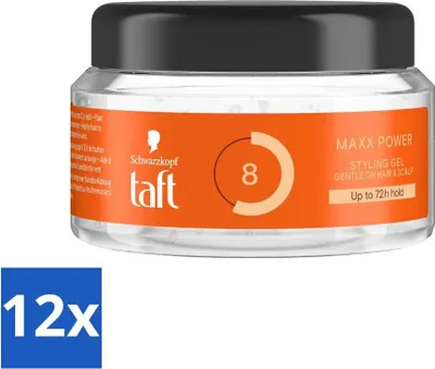 Productafbeelding van Taft - Maxx Power 8 - Styling Gel - Maximale controle - 250 ml - Voordeelverpakking - 12 stuks