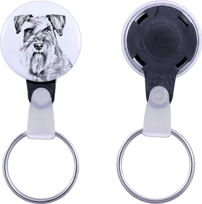 Produktbild von Schnauzer - Schlüsselanhänger mit dem Bild eines Hundes, Anhänger mit dem eigenen Grafikdesign der Marke Art-Dog