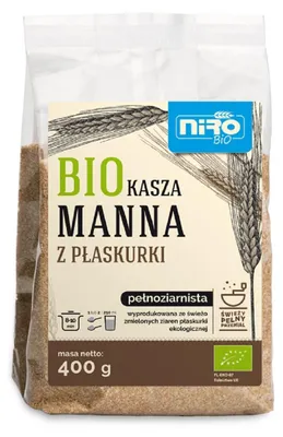 KASZA MANNA Z PŁASKURKI BIO 400 g - NIRO
