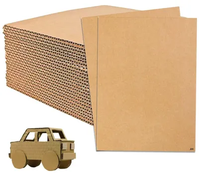 30 Stück Wellpappe A4, 3 mm, braun, zum Basteln und Malen