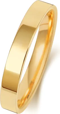 Produktbild von 9 Karat (375) Gold 3mm Flach Court Form Herren/Damen - Trauring/Ehering/Hochzeitsring, 53 (16.9); TRS189989KYRSM