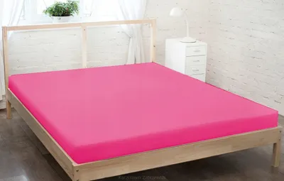 Obrázek produktu pro Bavlněné prostěradlo na pružném rámu, jersey, 90x200 cm, červené