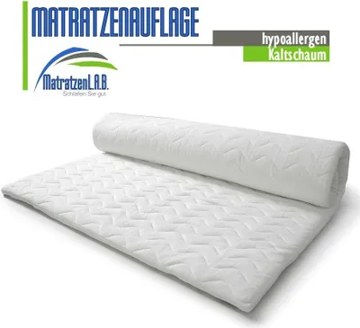 Produktbild von Matratzen Topper Matratzenauflage KALTSCHAUM 200 x 200 Höhe ca.8 cm H4 Matratzenschoner Aloe Vera Bezug